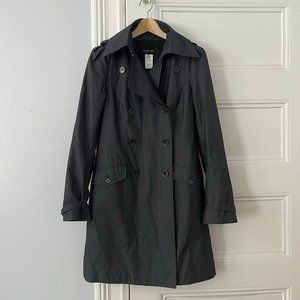 Patrizia Pepe Firenze Slate Blue / Gray Trench Coat Women's IT 44, US M 8-10